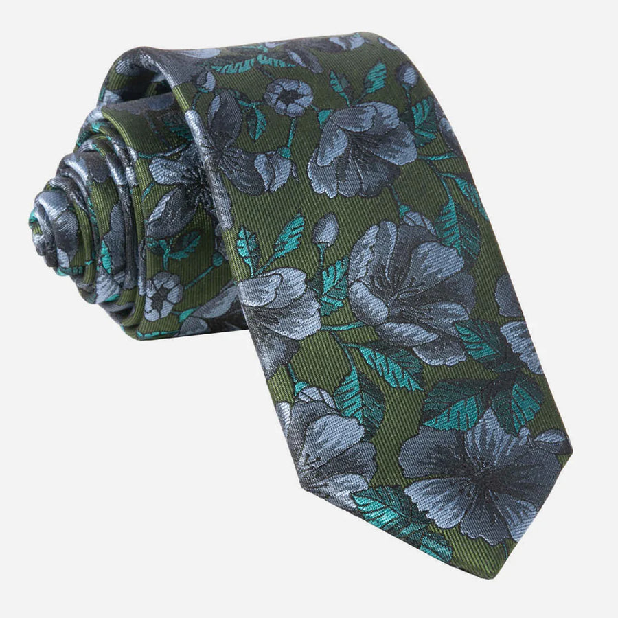Monarch Floral Green Tie