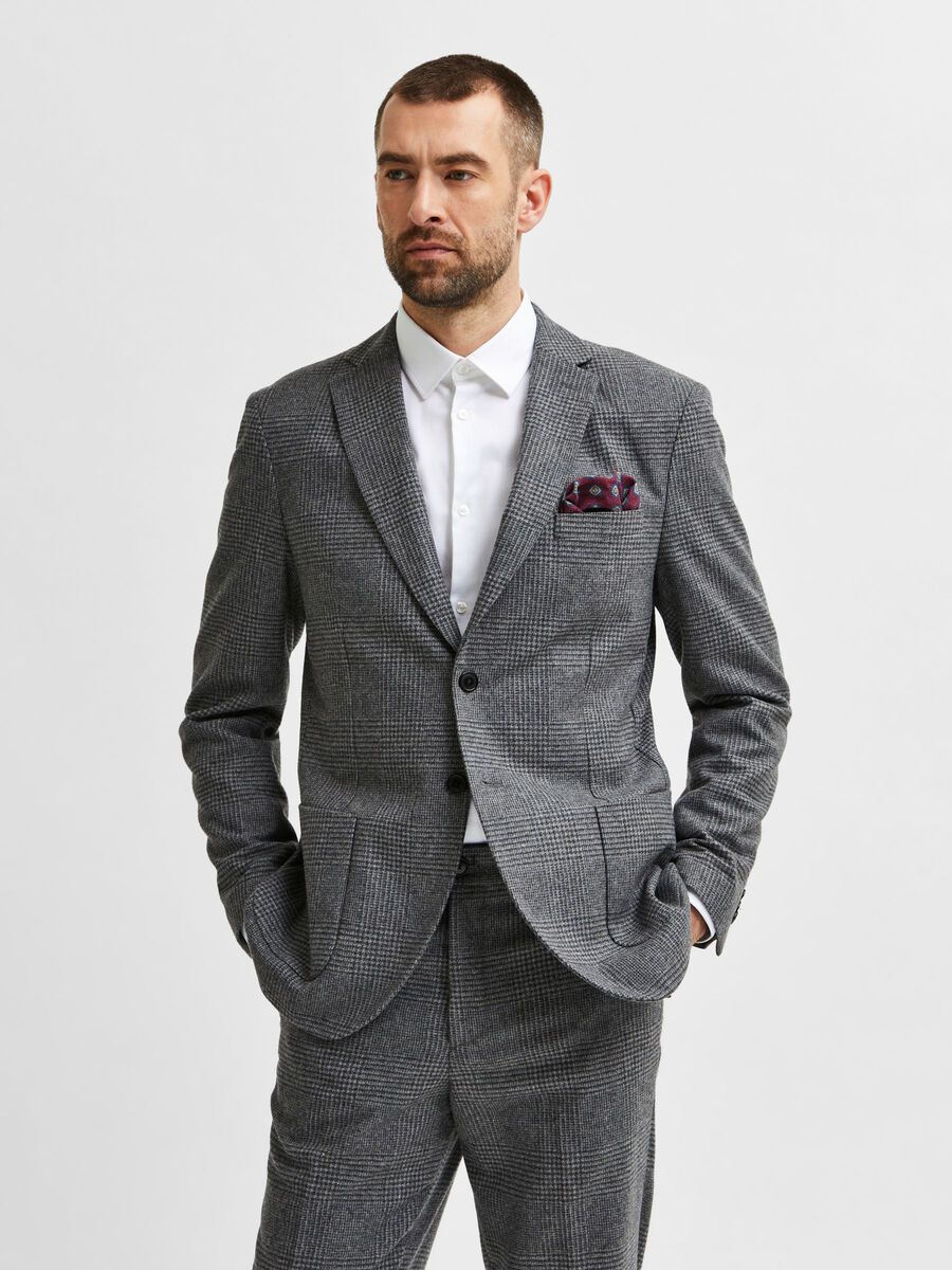 Grey Check Suit Jkt