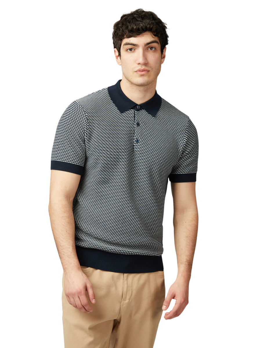 Dual Tone Textured Polo