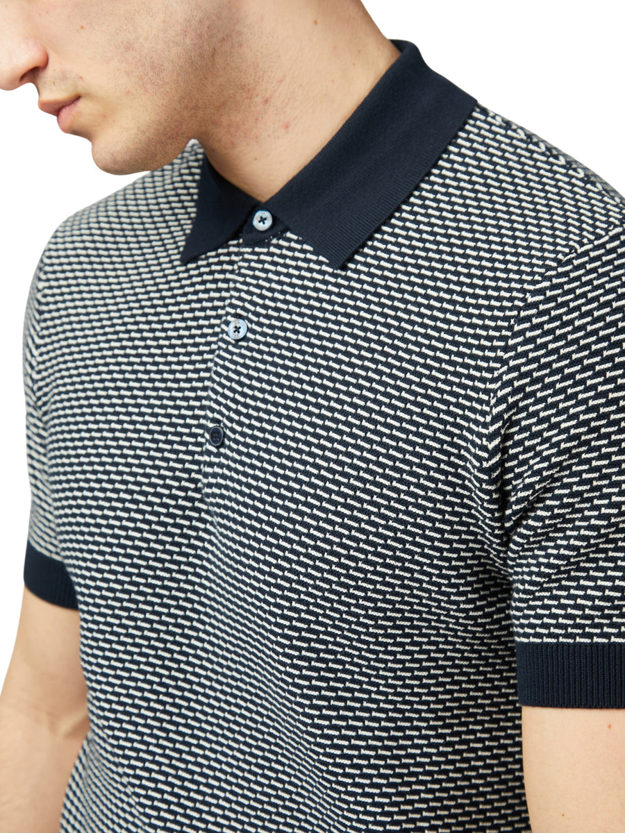 Dual Tone Textured Polo
