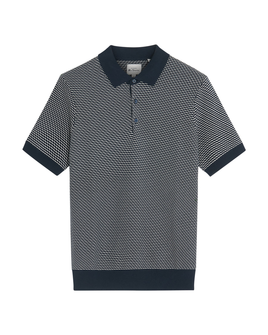 Dual Tone Textured Polo