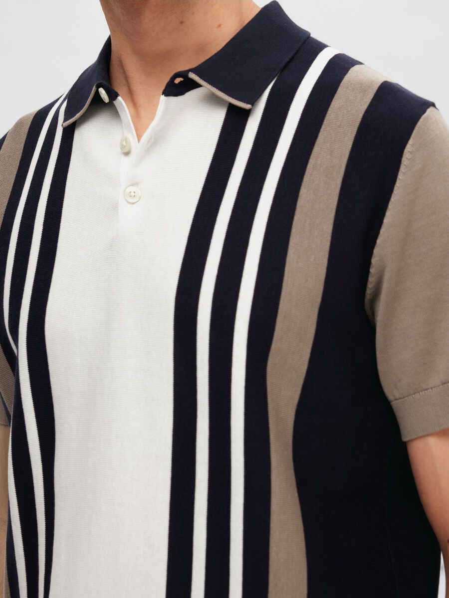 Striped Knit Polo