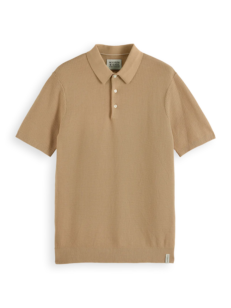 Contrast Collar Knit Polo