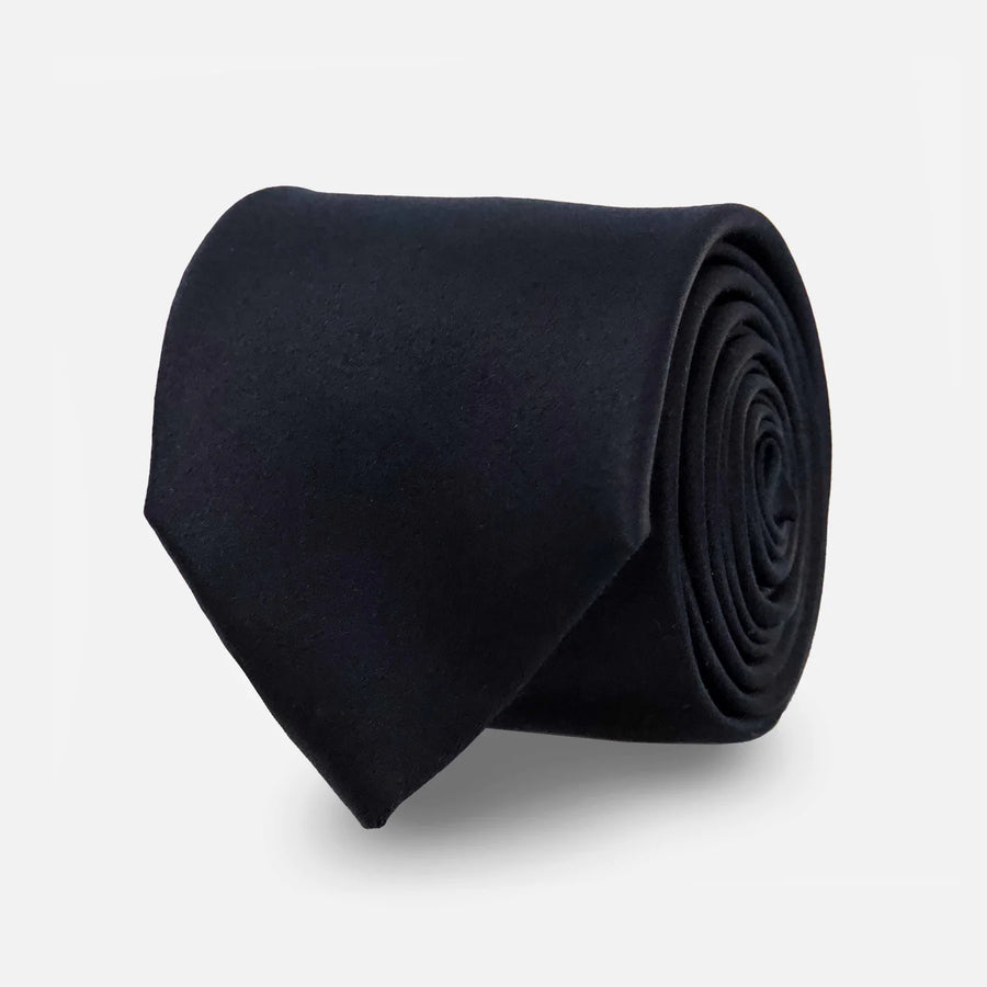 Satin Black Tie