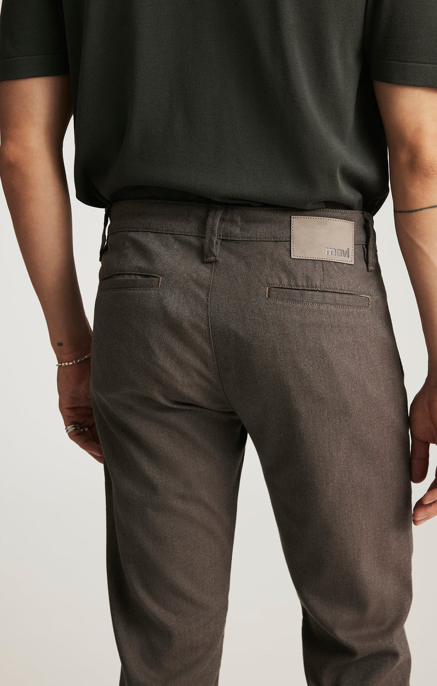 Brown Feather Tweed Pant