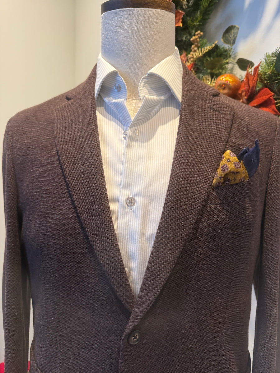 Brown Textured Blazer