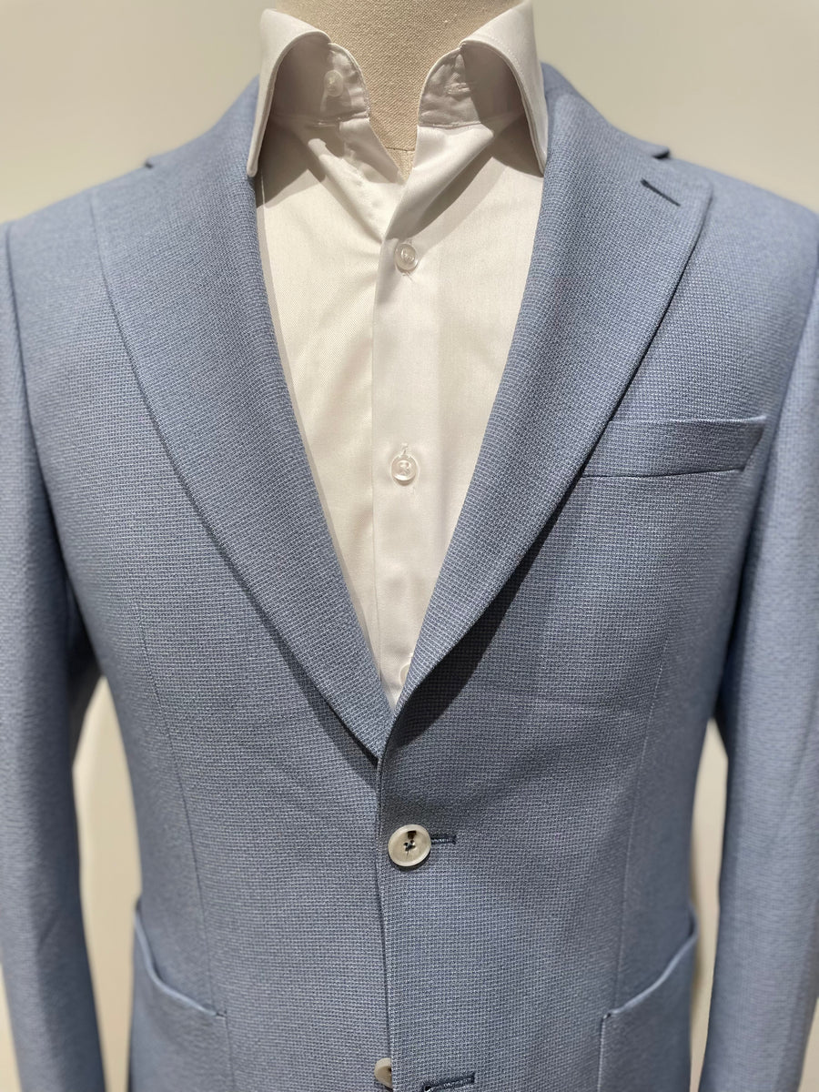 Lt Blue Textured Blazer