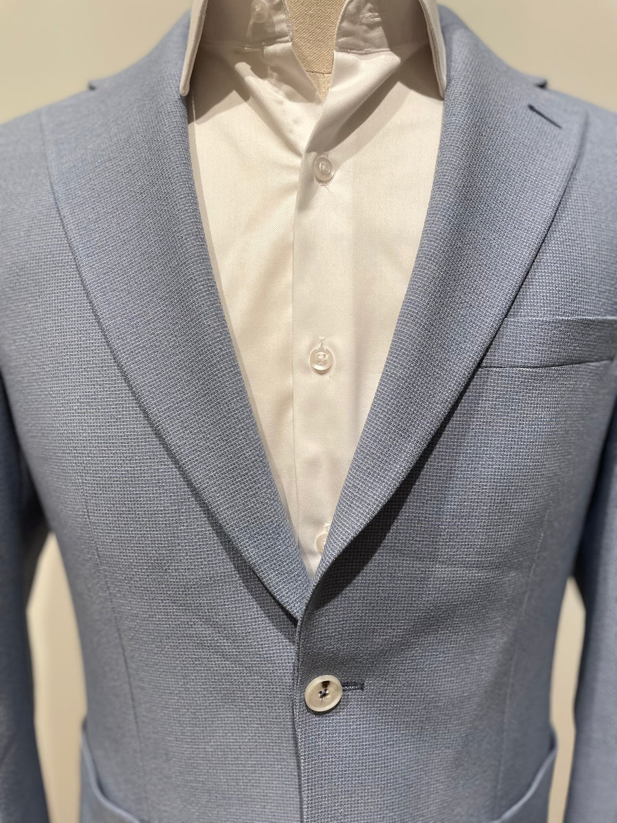 Lt Blue Textured Blazer