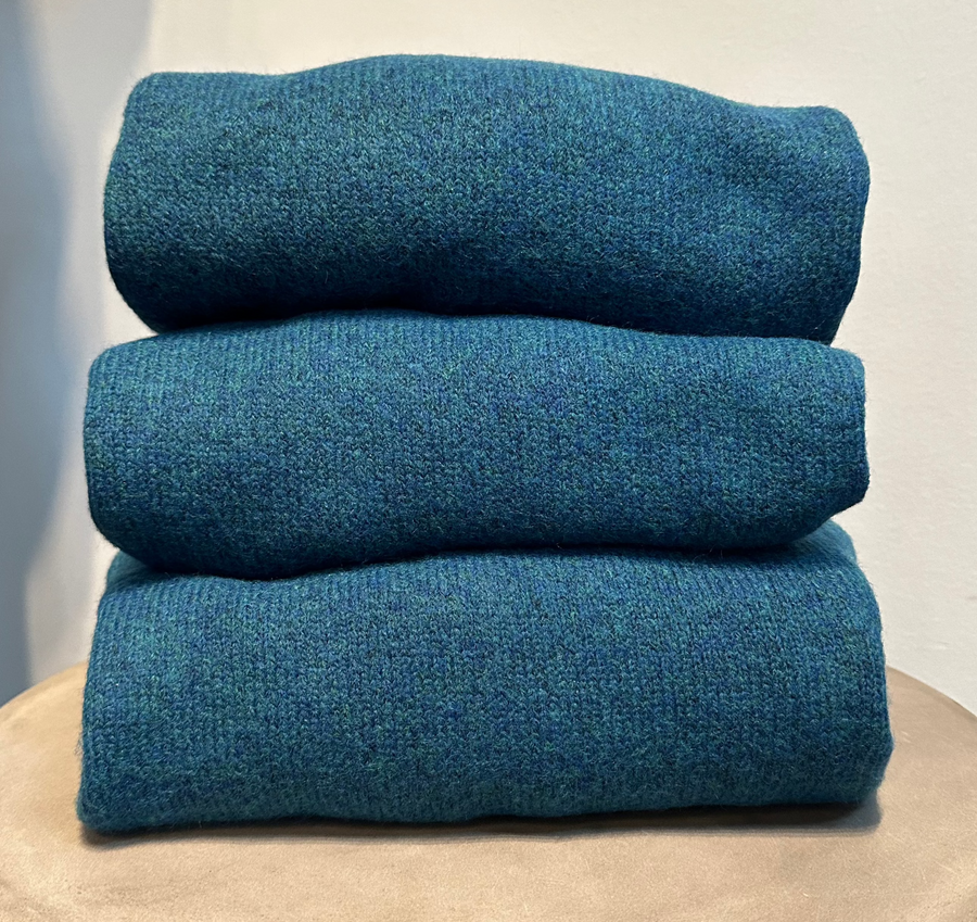 Teal Round Knit