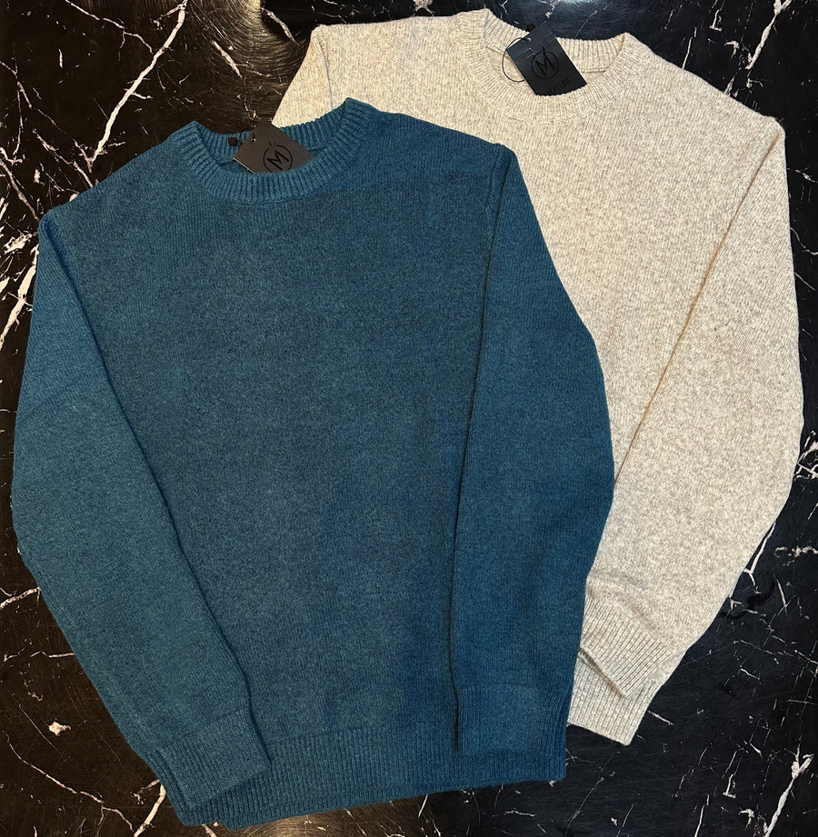 Grey Round Knit