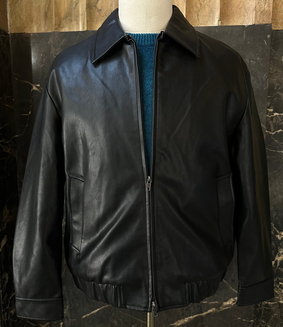 Leather Blouson Jacket