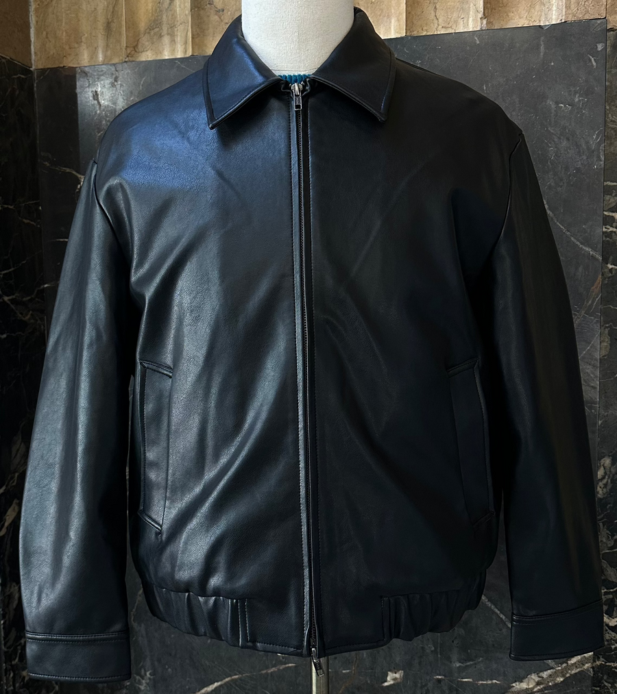 Leather Blouson Jacket