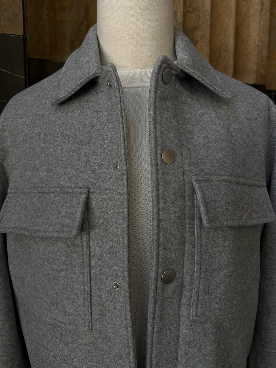 Melange Grey Shacket