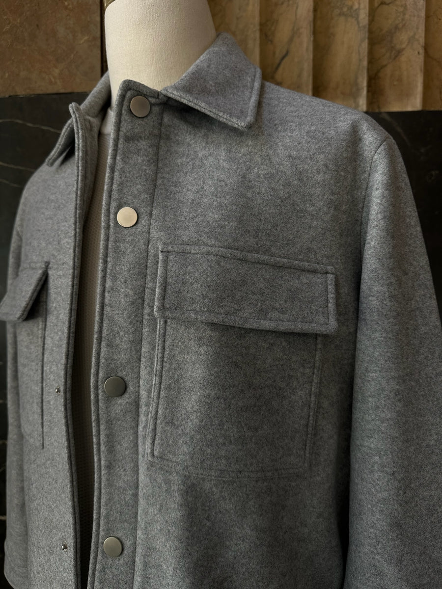 Melange Grey Shacket