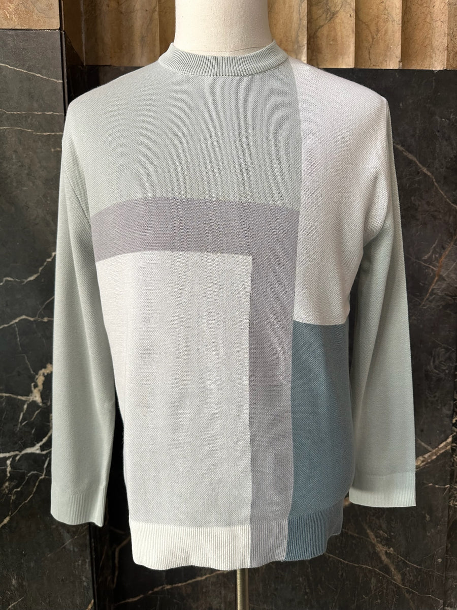 Mint Color Block Knit