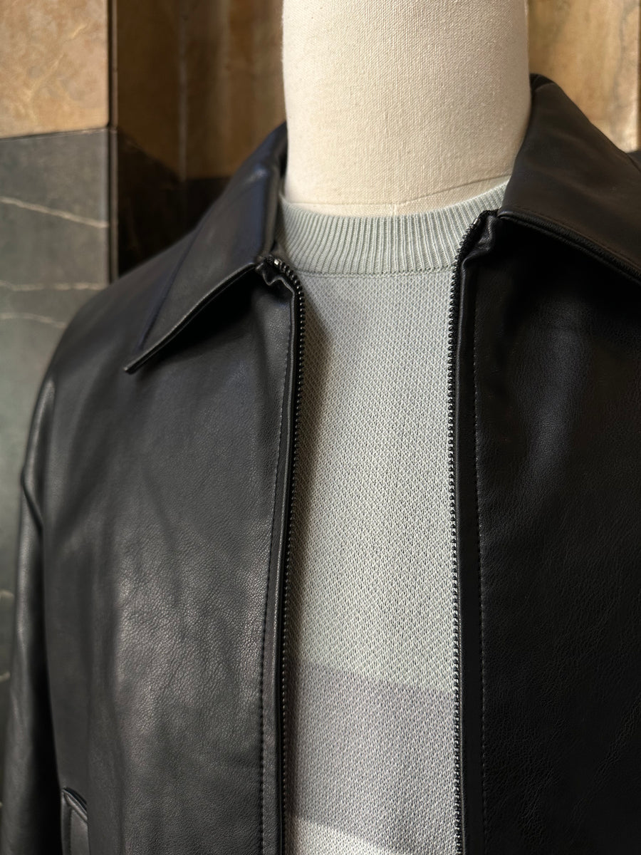 Leather Blouson Jacket