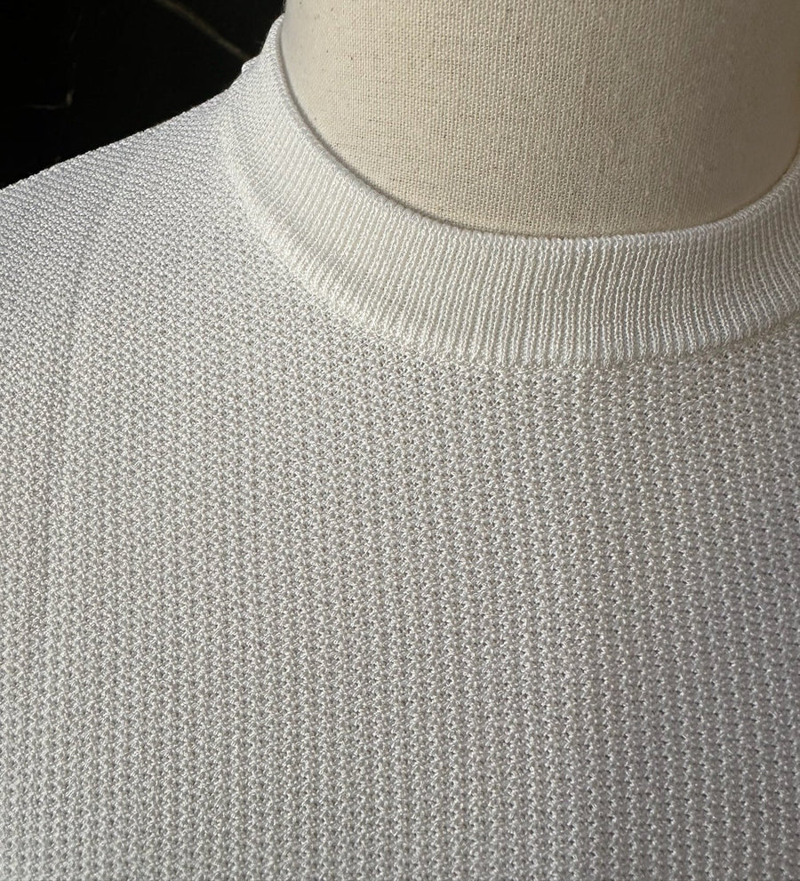 Short Sleeved Knit - Ivory