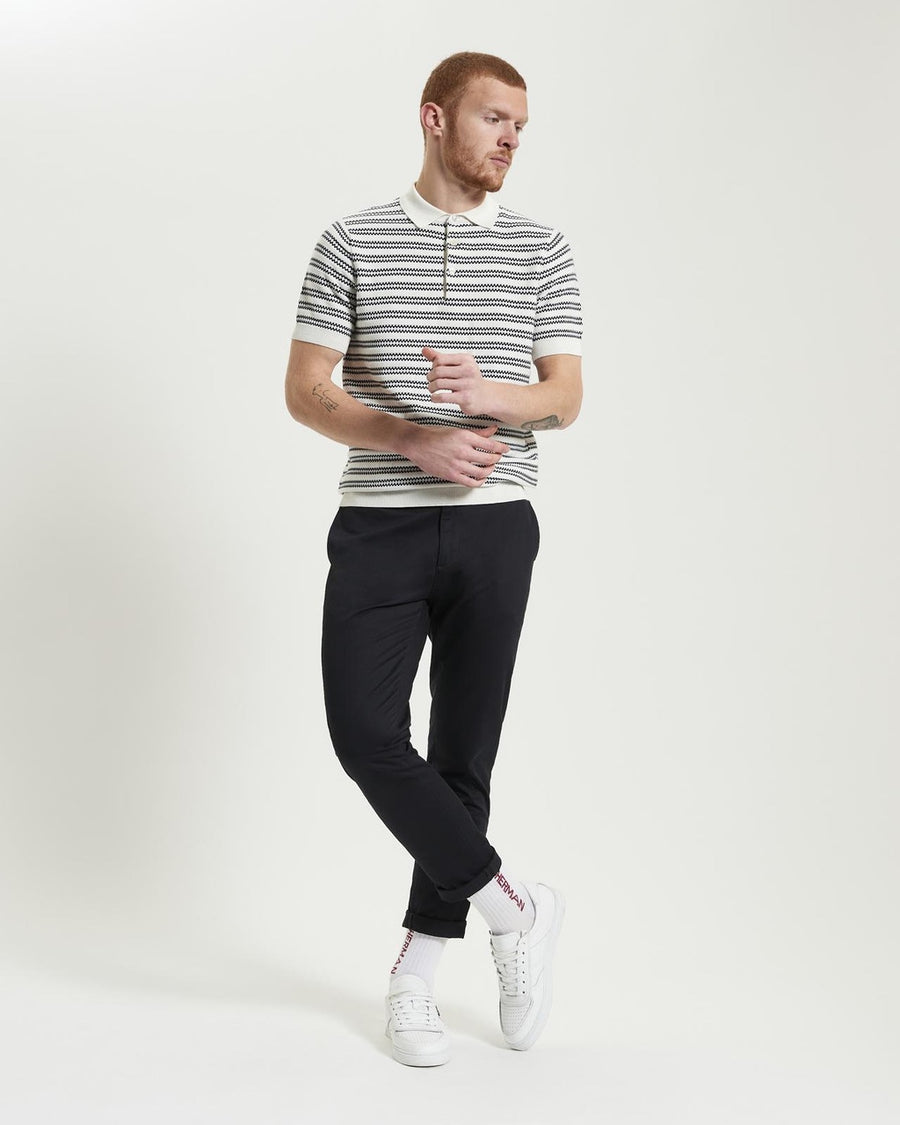 Wavy Stitch Polo