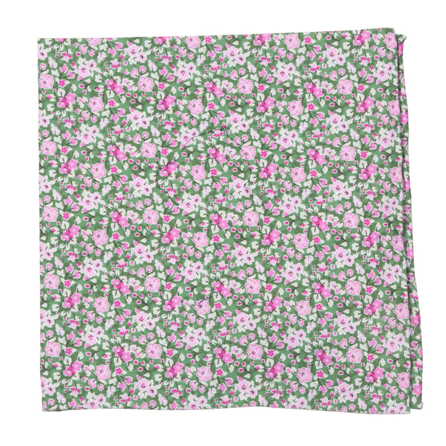 Freesia Floral Navy Pocket Square