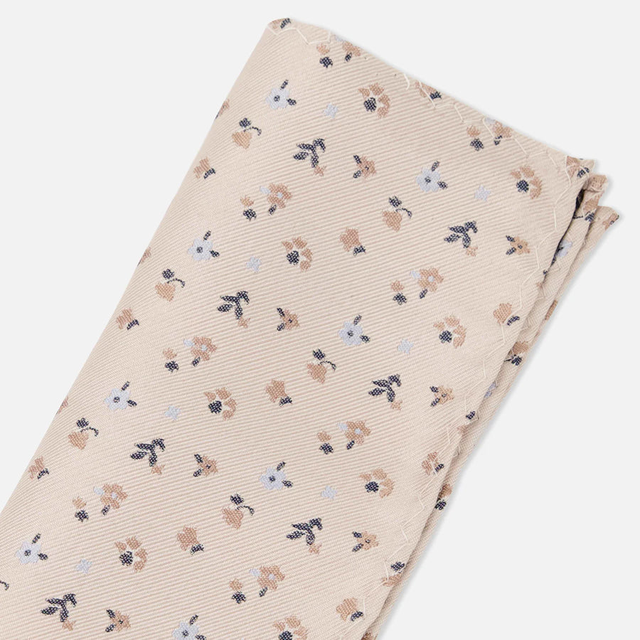 Falling Florals Champagne Pocket Square