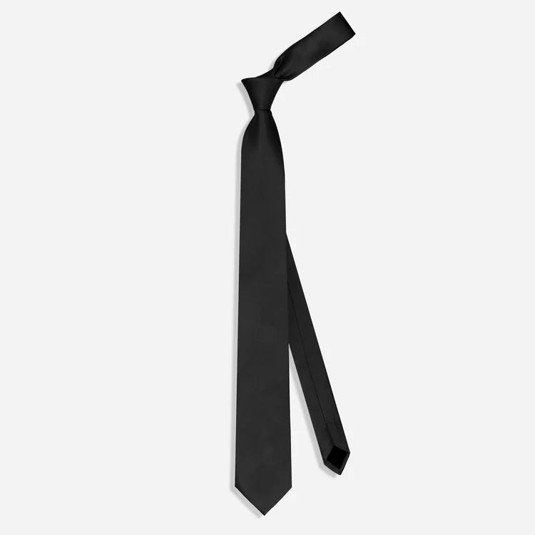 Solid Black Tie
