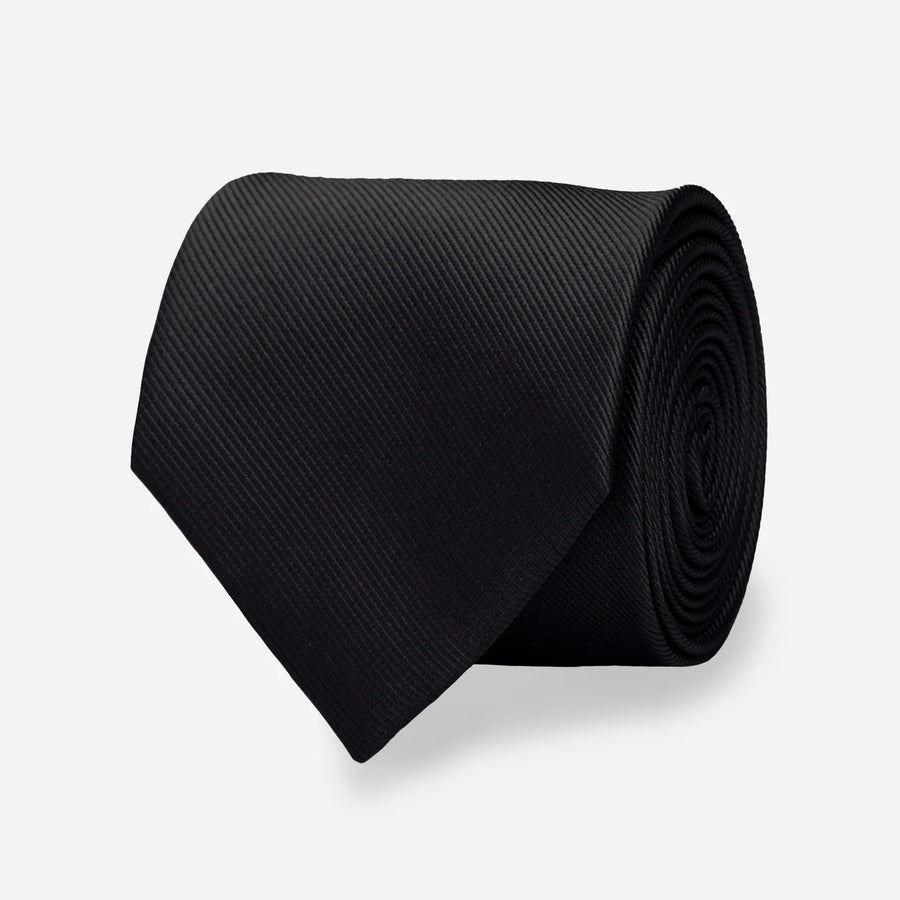 Solid Black Tie