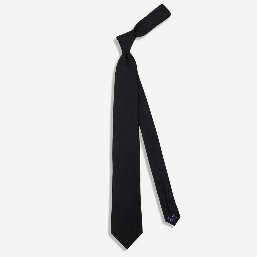 Herringbone Black Tie