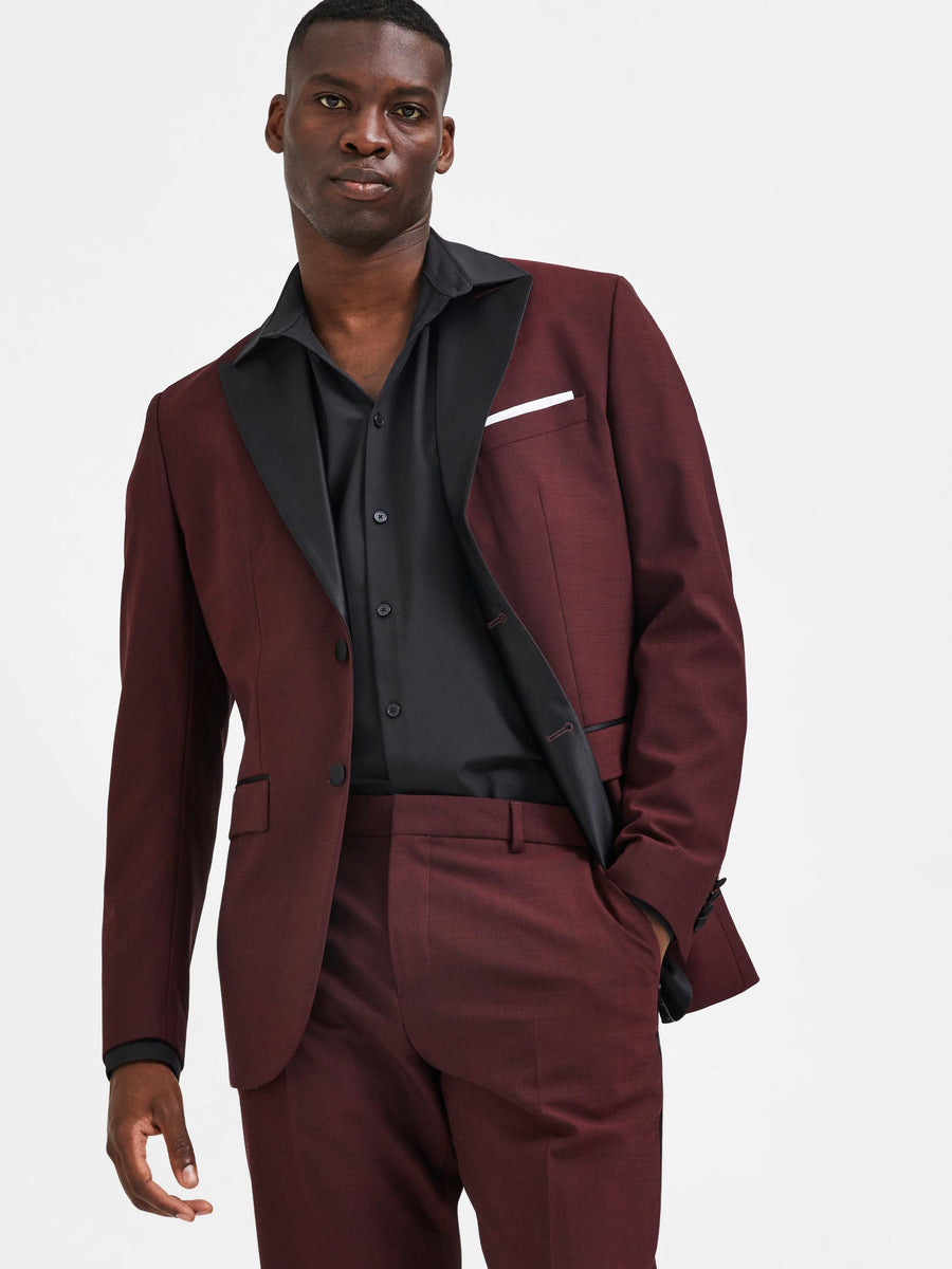 Burgundy Tux Jacket