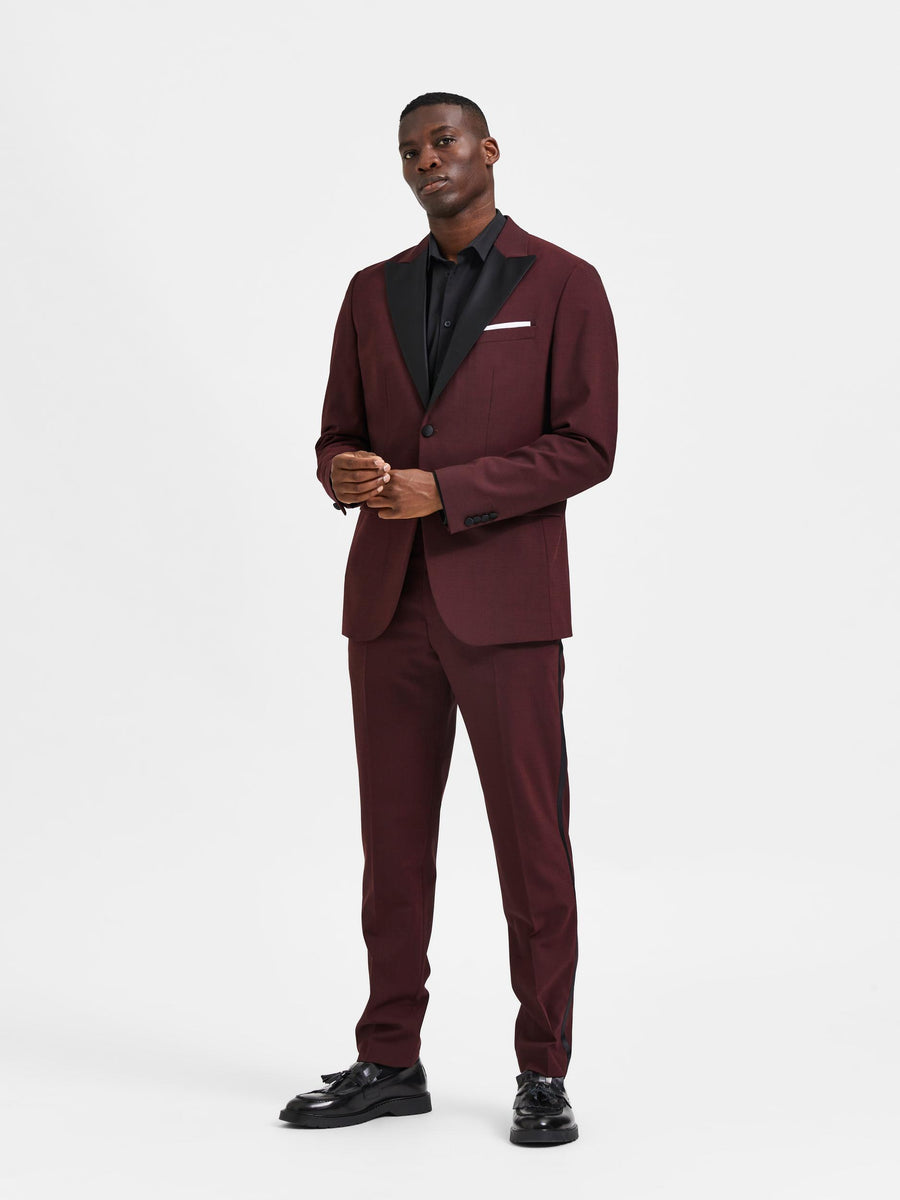 Burgundy Tux Jacket