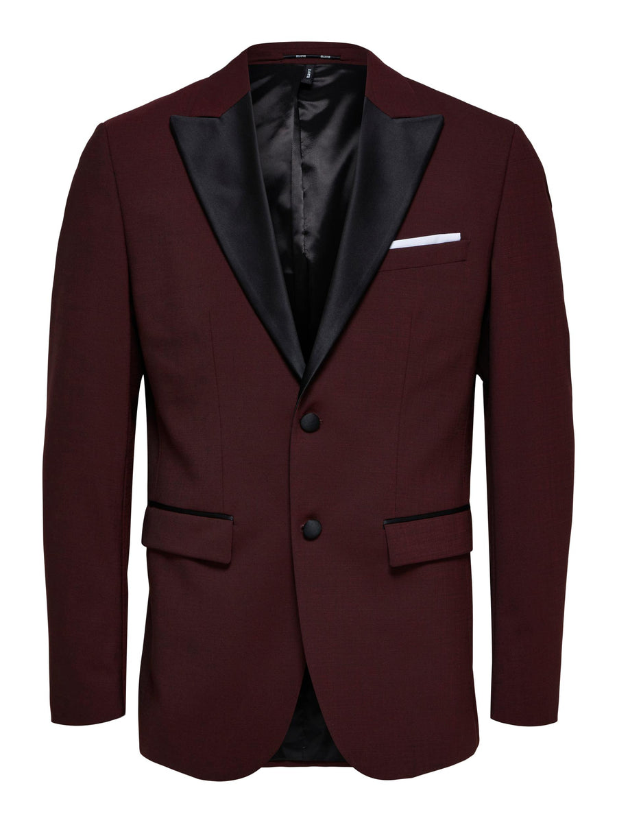 Burgundy Tux Jacket