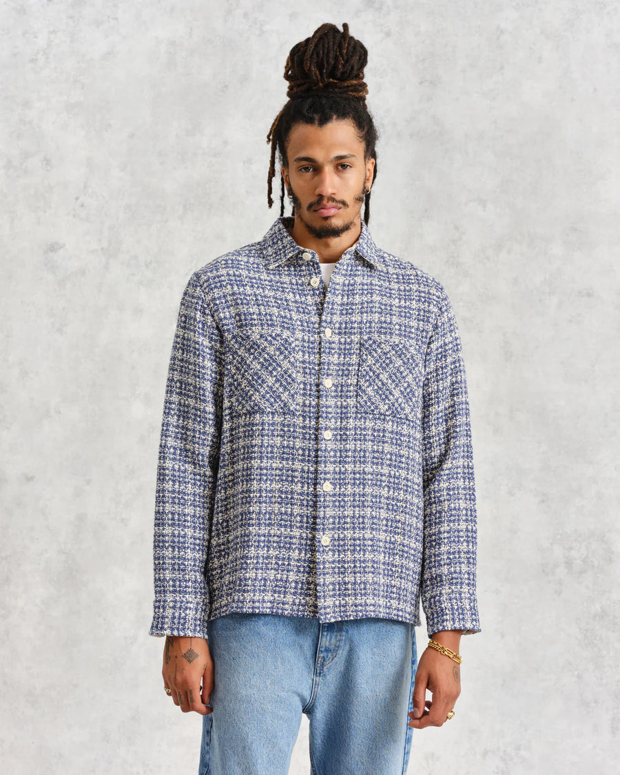 Whiting Overshirt Blue Mercer Check