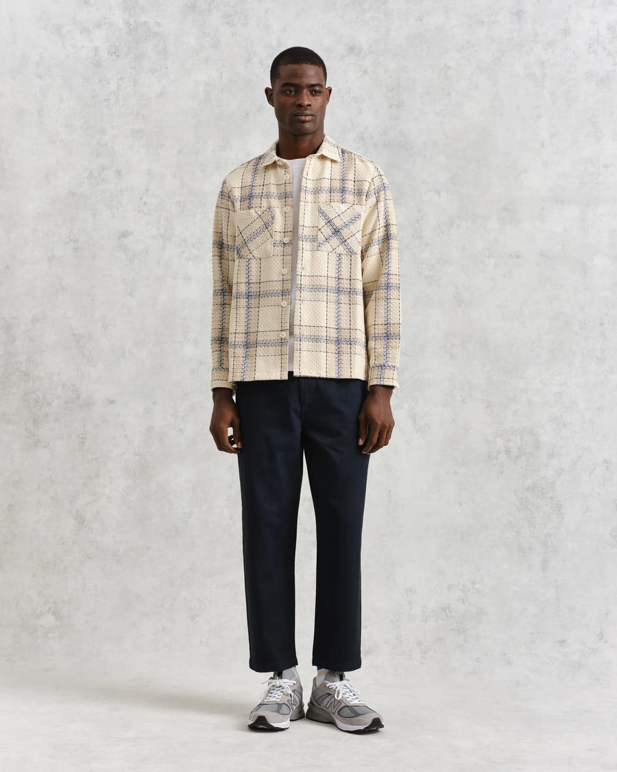 Whiting Overshirt Ecru/Blue Earl Check