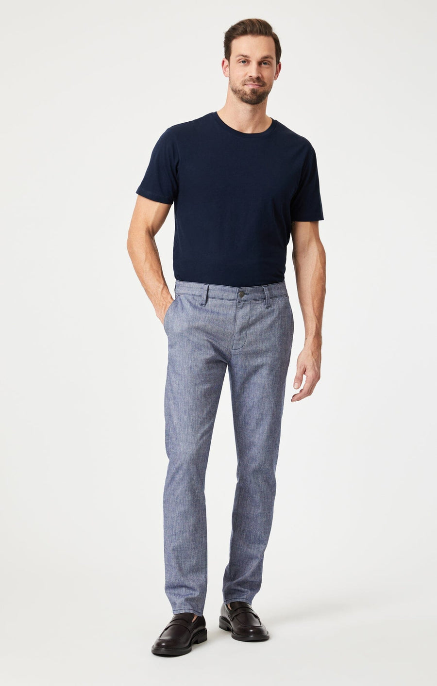 Indigo Linen Blend Chino