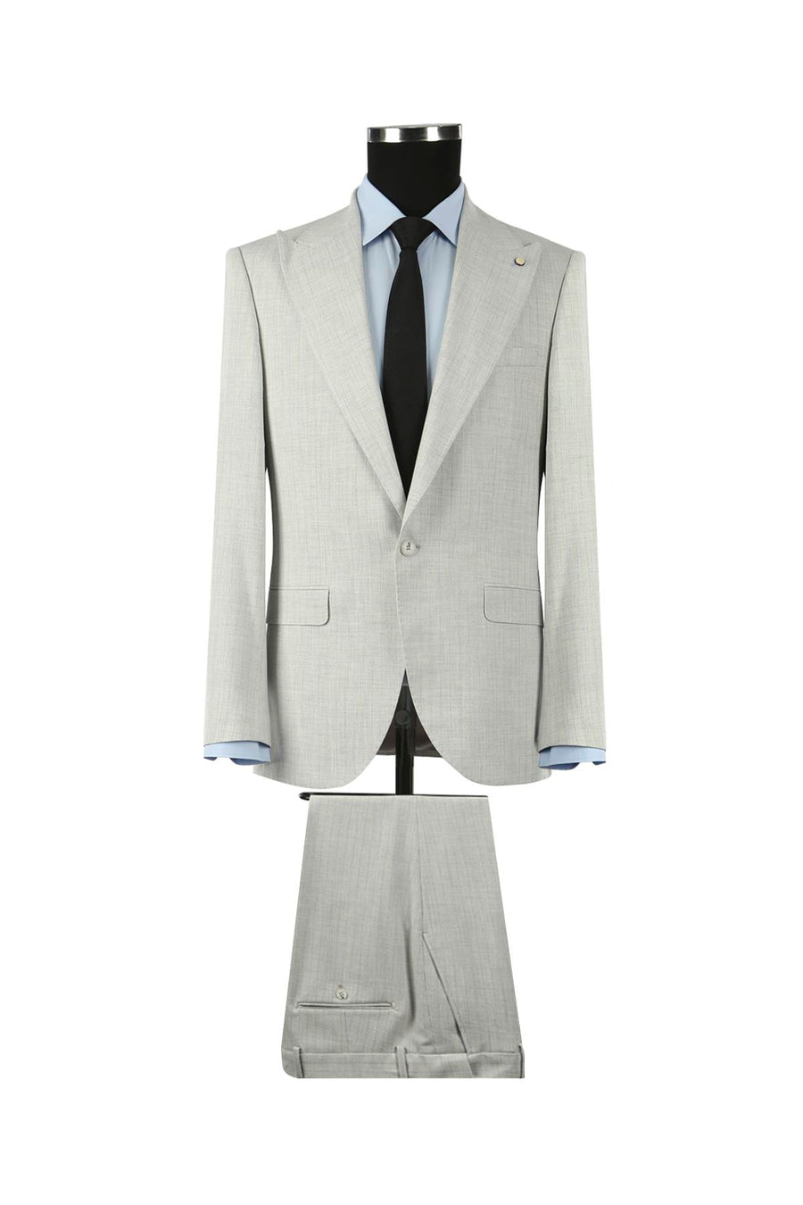 Light Grey/Blue Pinstripe Suit