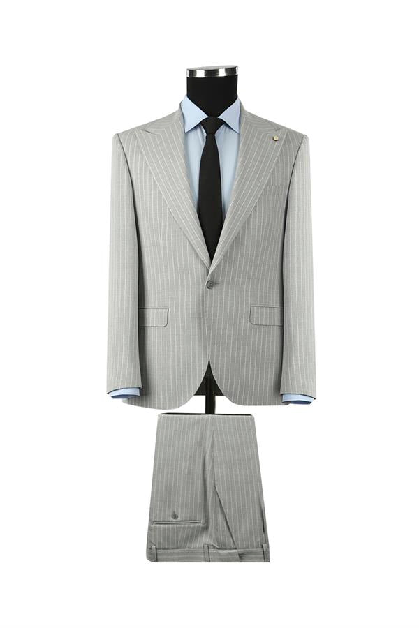 Grey/White Pinstripe Suit