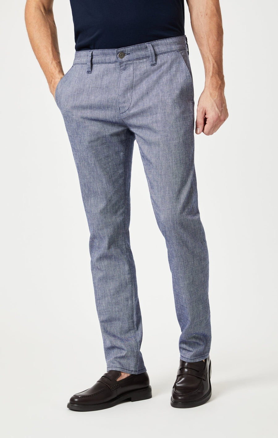 Indigo Linen Blend Chino