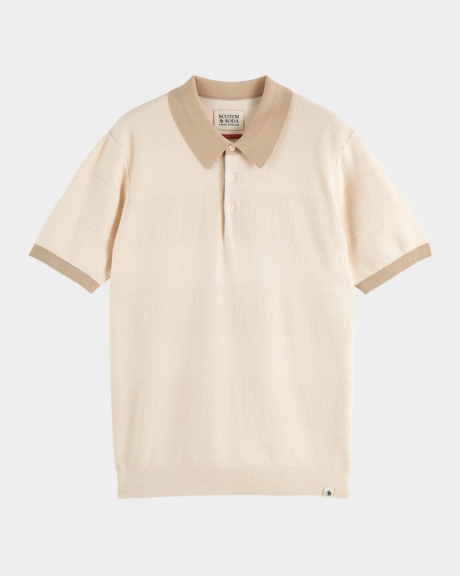 Neutral Knit Polo
