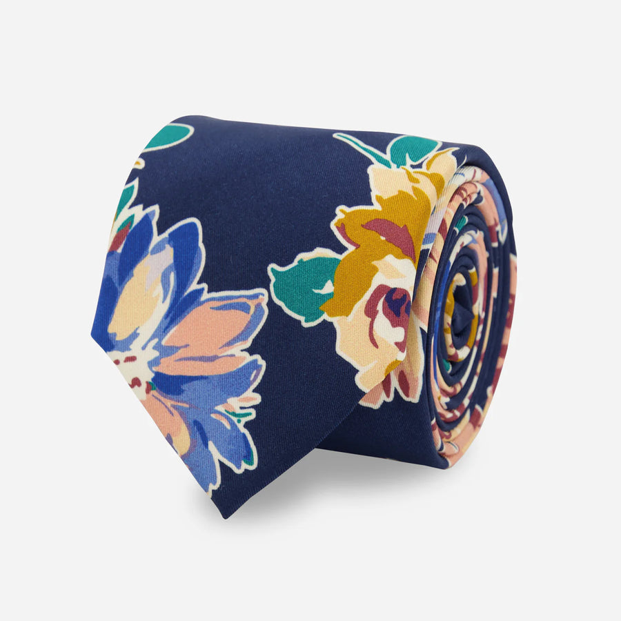 Painted Floral Tie