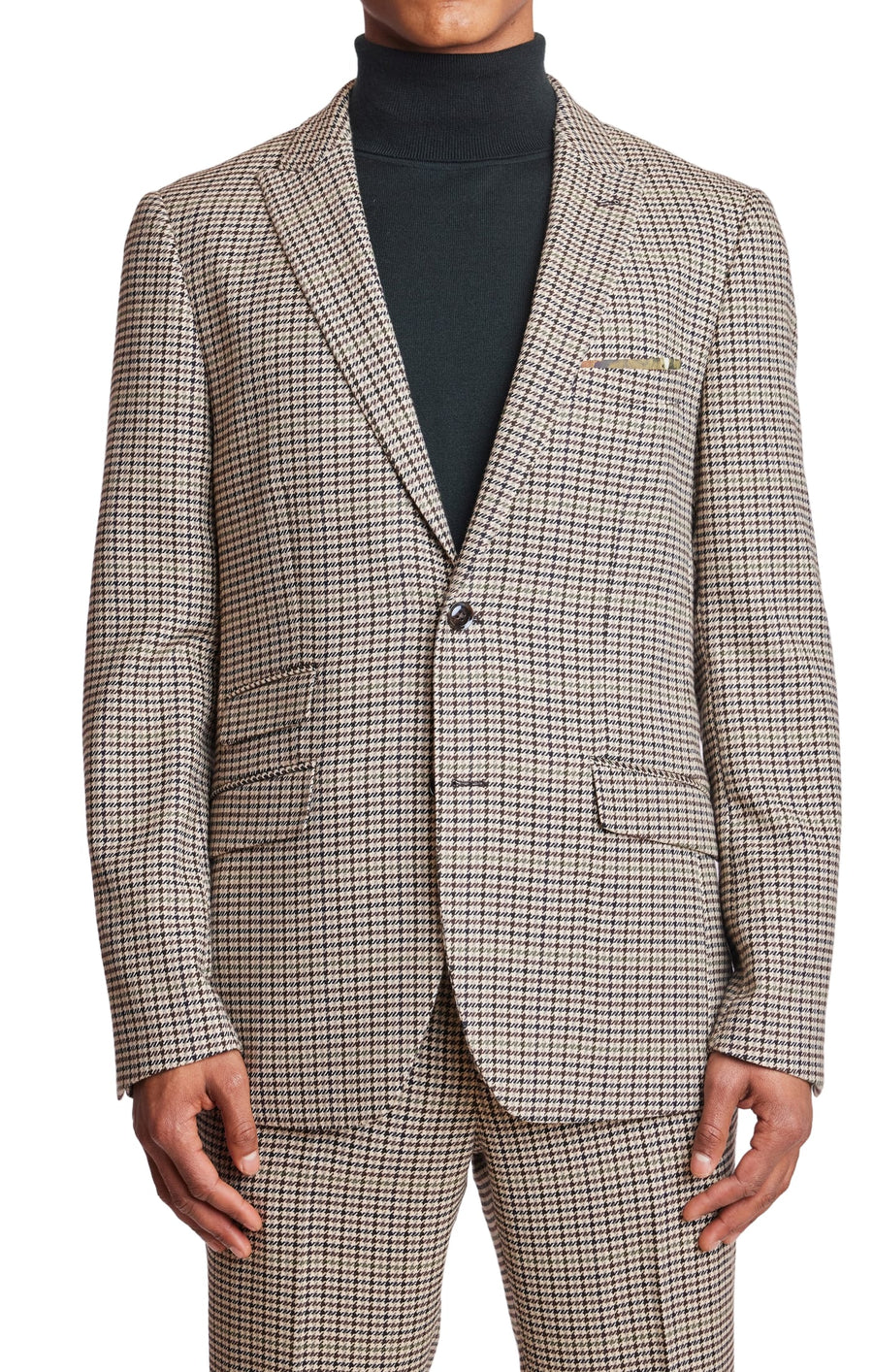 Chestnut Houndstooth Blazer