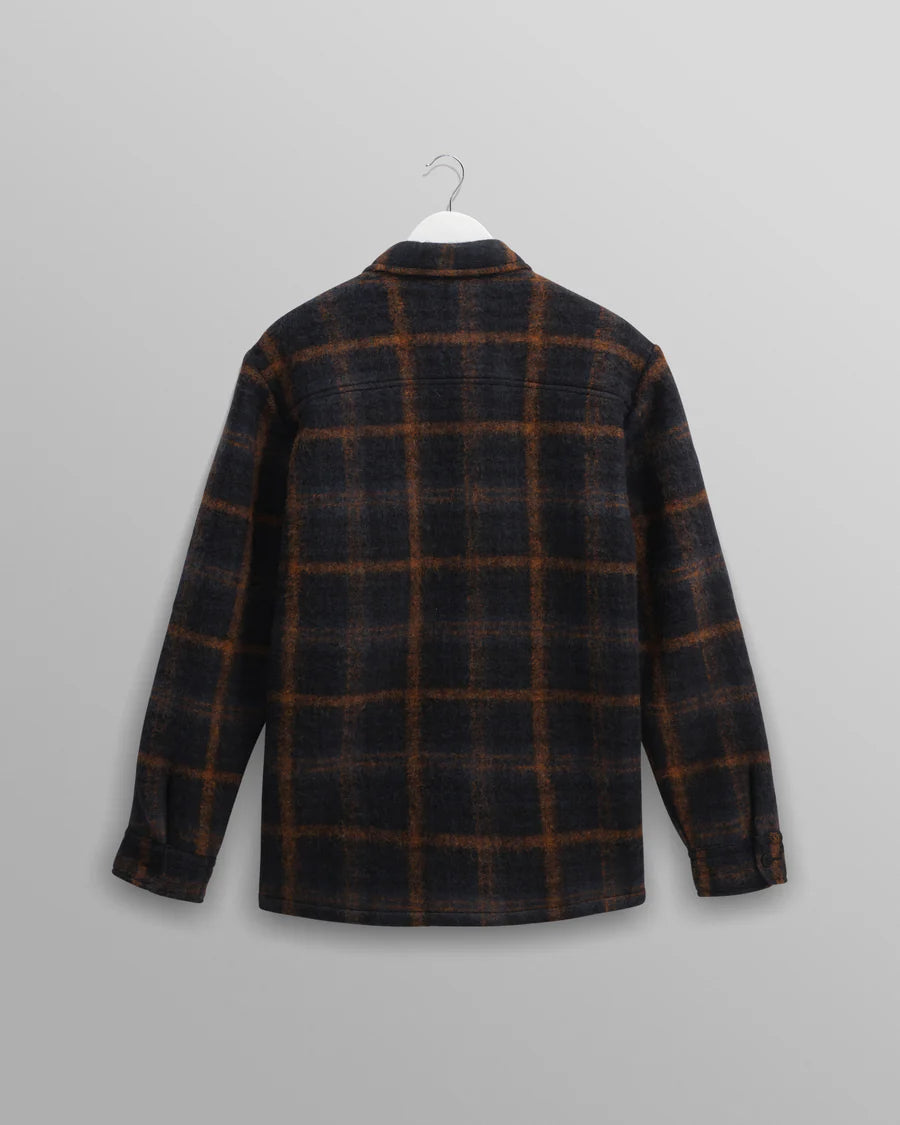 Drawn Check Wool Overshirt