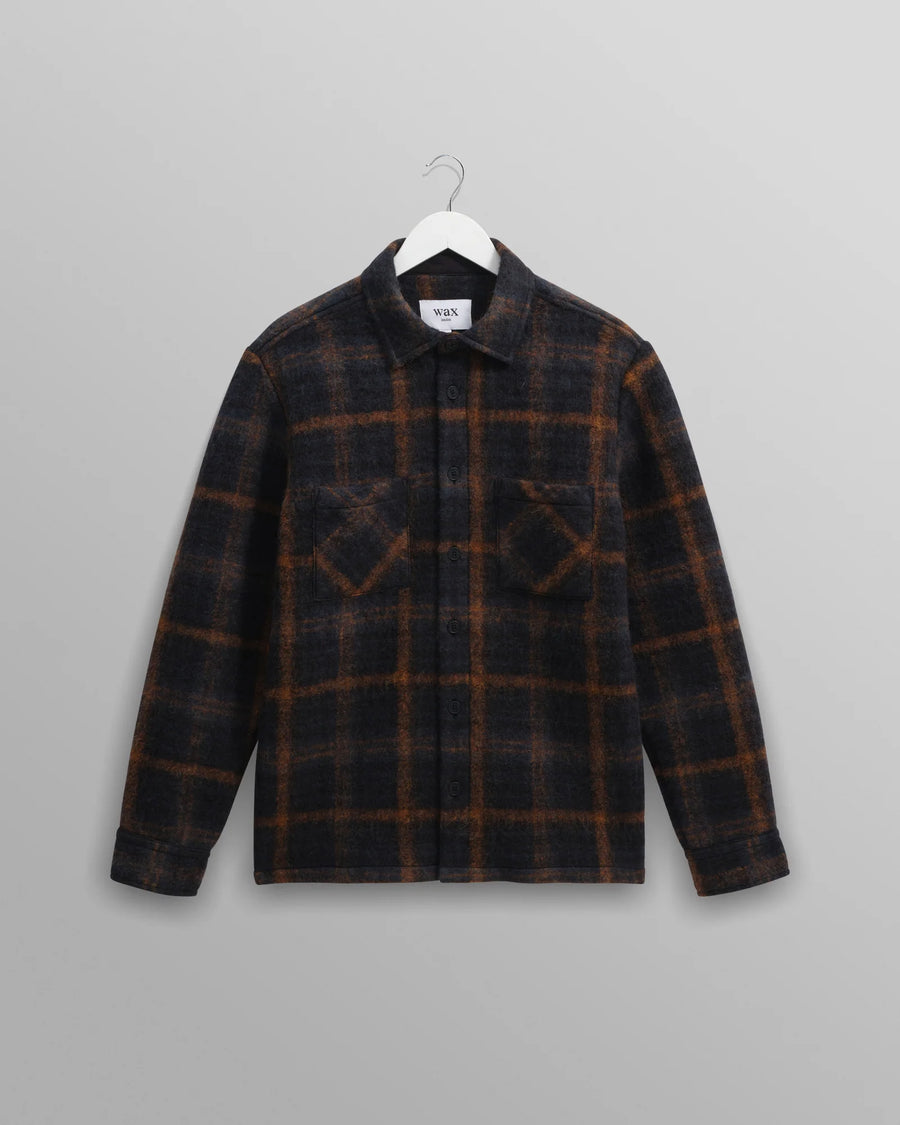 Drawn Check Wool Overshirt