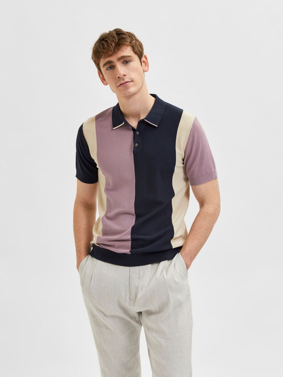 Block Stripe Polo