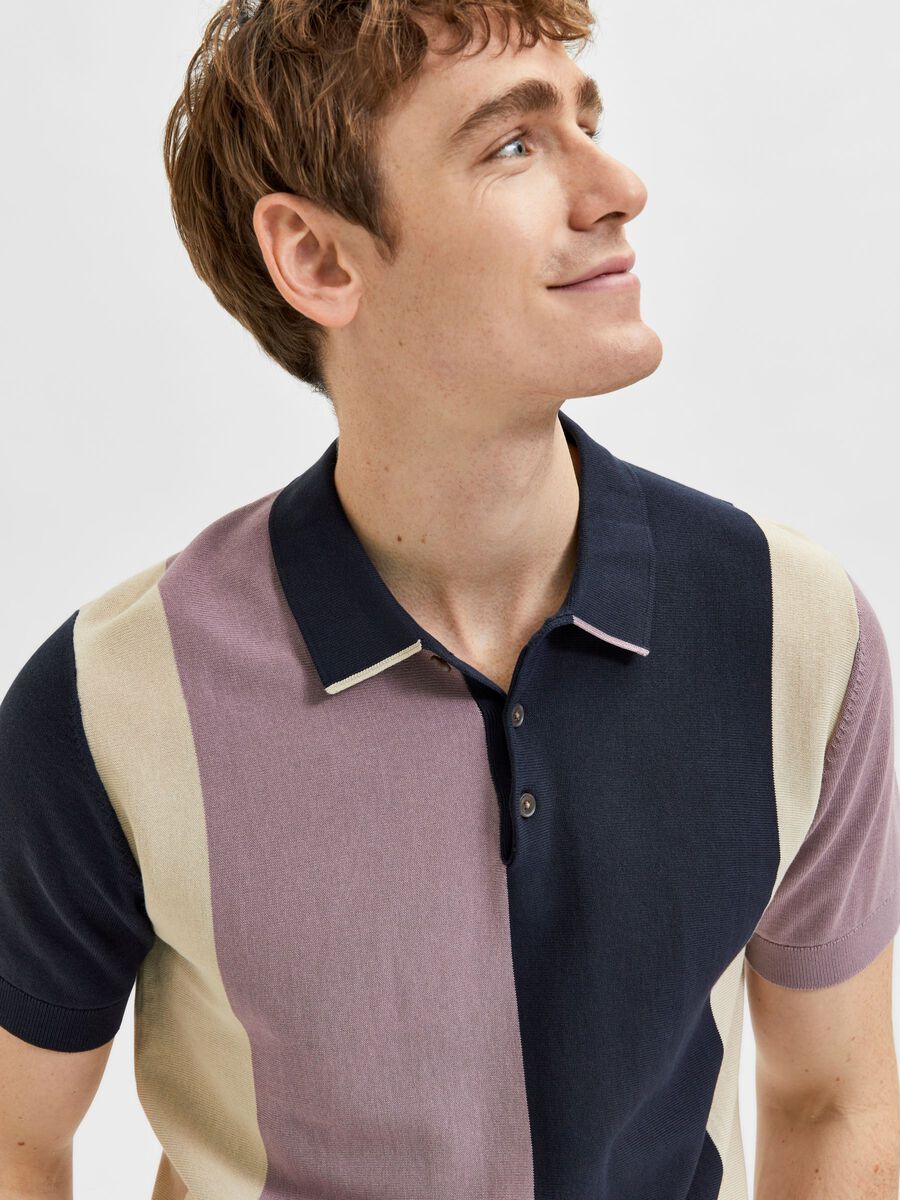 Block Stripe Polo