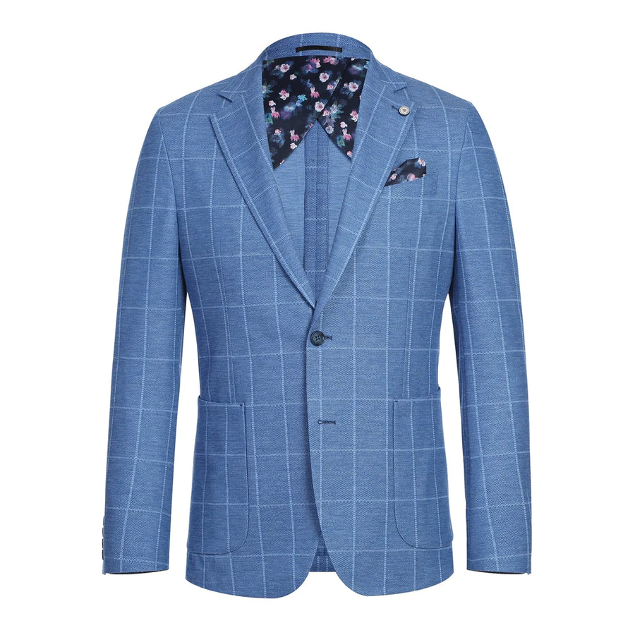 Sky Windowpane Blazer