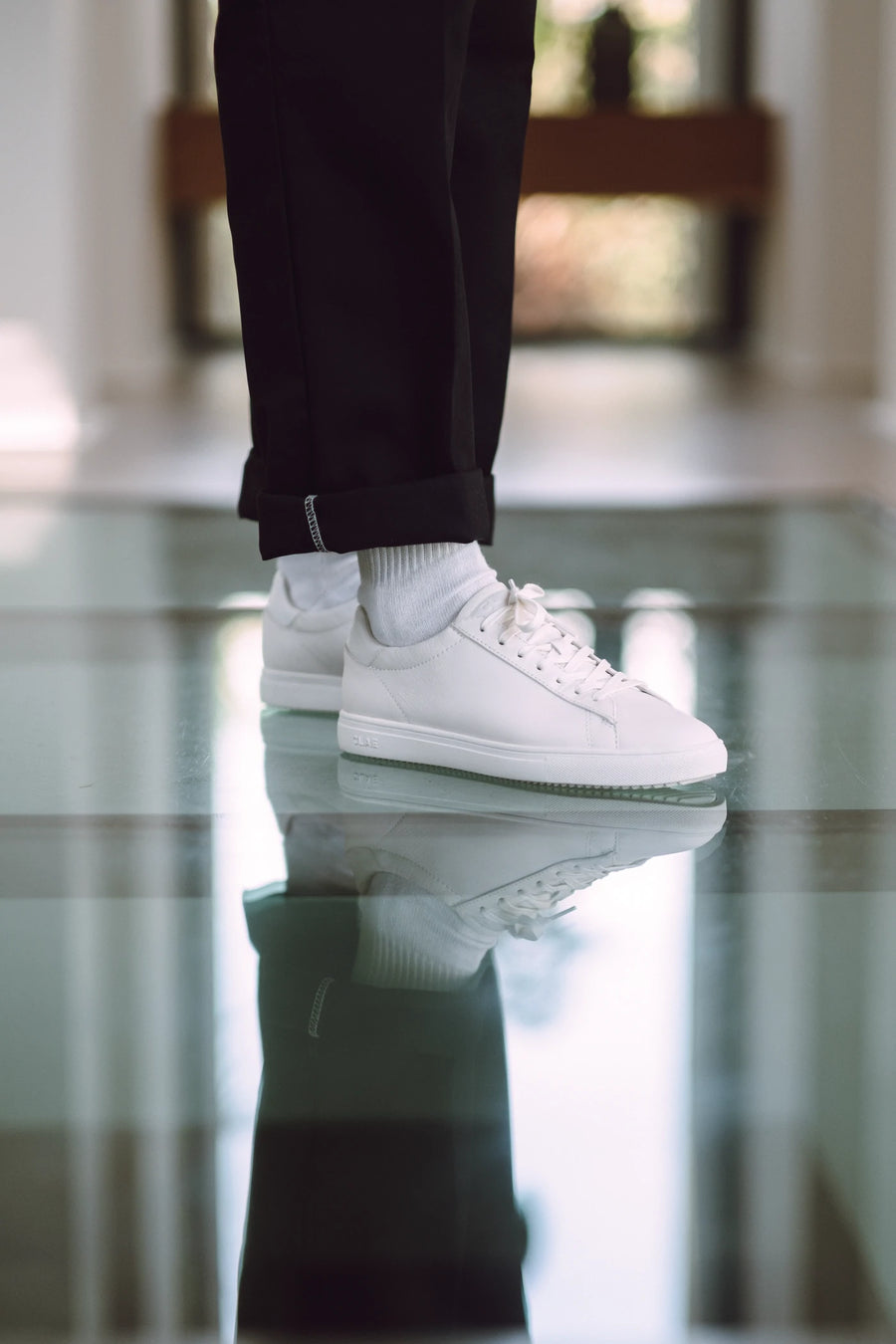 Triple White Leather