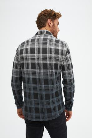 Black Dip Dyed Knit Shirt