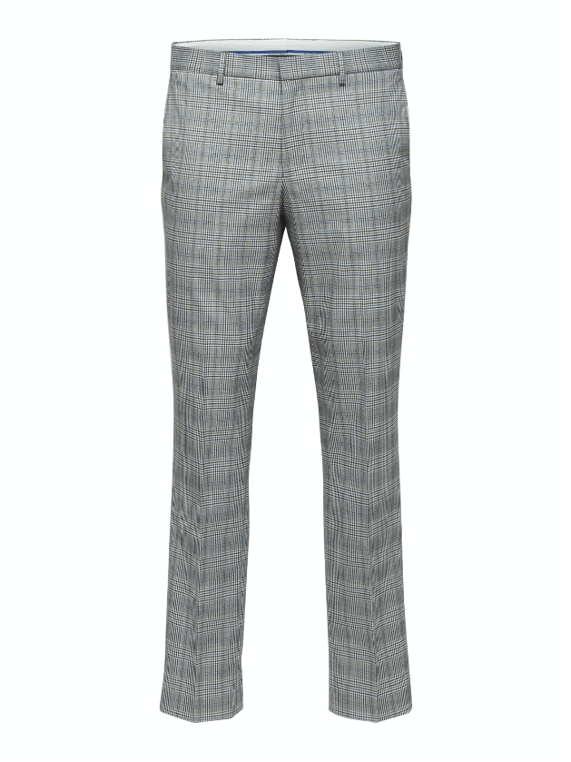 Check Trousers - Lt. Grey/Multi